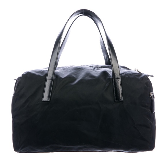 Prada Black Tessuto Leather-Trimmed Handbag - Picture 5 of 6
